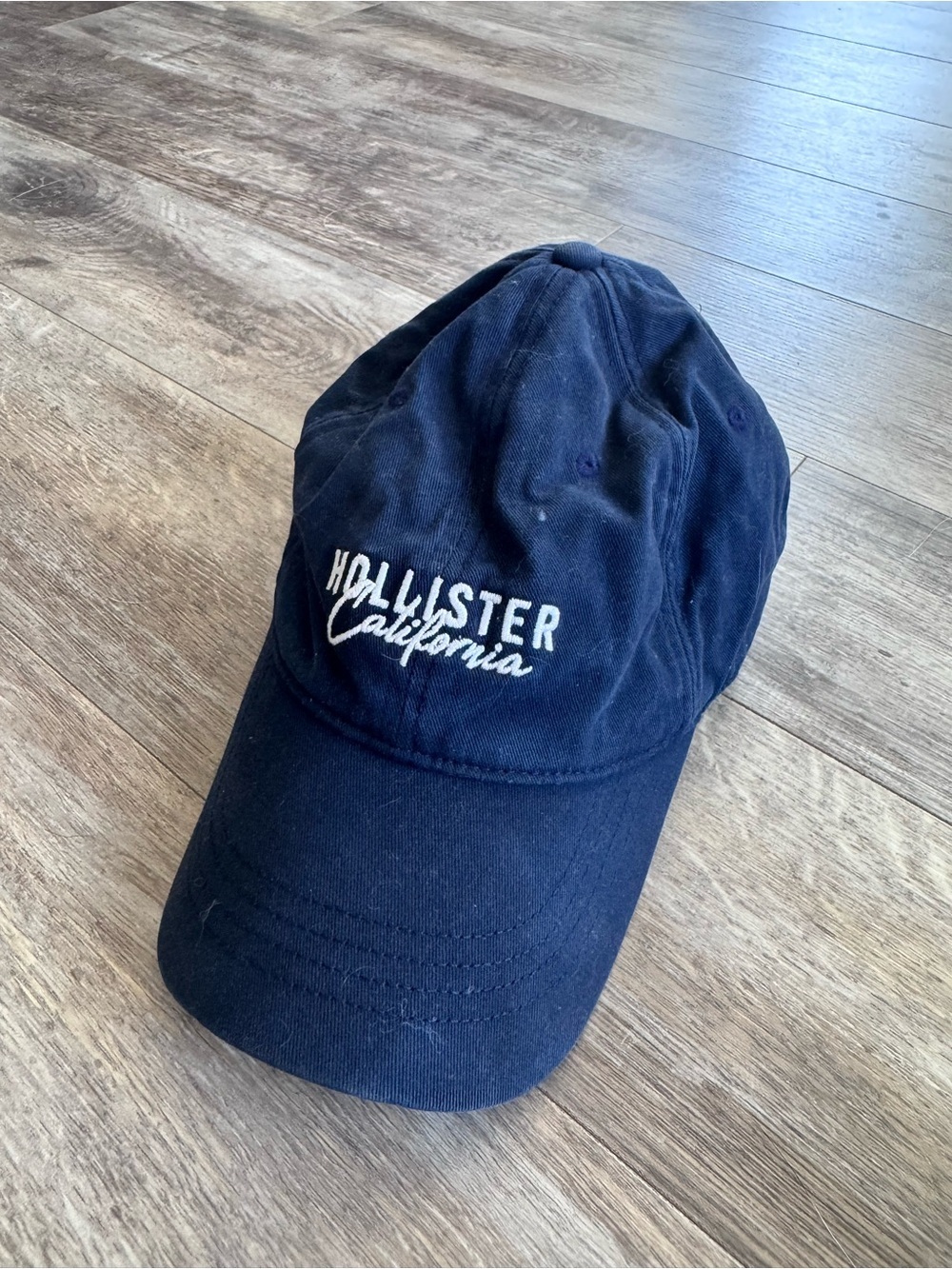 Hollister California Classic Navy Script Logo Baseball Cap